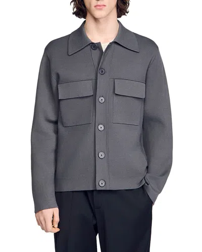 Sandro Home Cardigan In Gray
