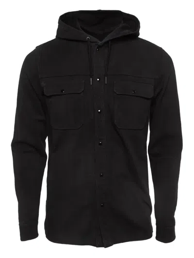 Pre-owned Sandro Hooded Jacket In Black