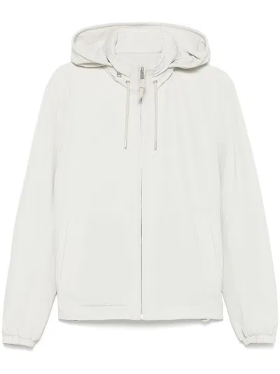 Sandro Hooded Jacket In Neutrals