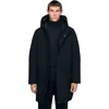 Sandro Hooded Parka With Zip In Black