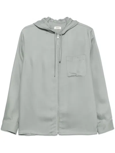 Sandro Hooded Shirt In Grey