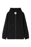 Sandro Hooded Shirt Jacket In Black