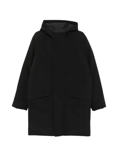 Sandro Hooded Stand-up Collar Parka In Black