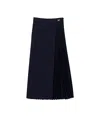 Sandro Horsebit Pleated Skirt In Black