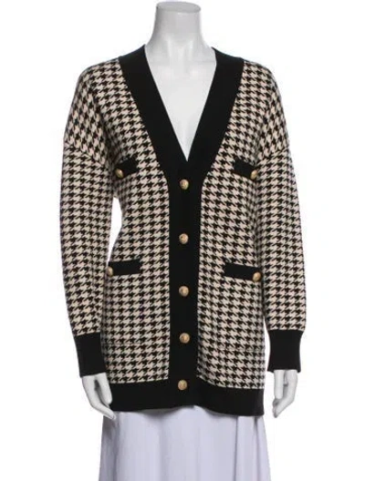 Pre-owned Sandro Houndstooth Print Blazer