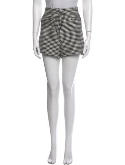 Pre-owned Sandro Houndstooth Print Mini Shorts In Multi