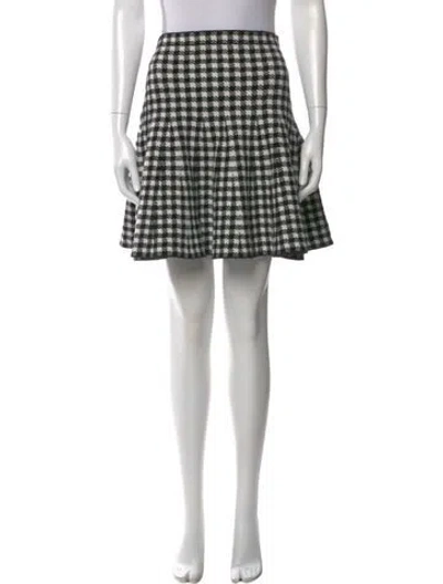 Pre-owned Sandro Houndstooth Print Mini Skirt In Multi
