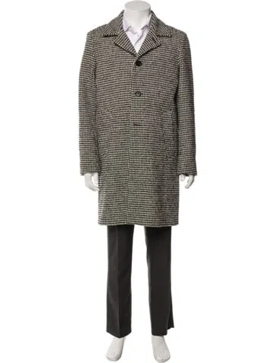 Pre-owned Sandro Houndstooth Print Overcoat