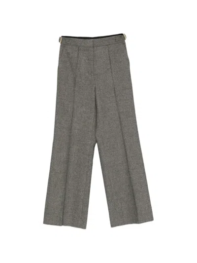 Sandro Houndstooth Trousers In Gray