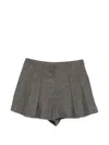 Sandro Houndstooth-pattern Pleated Shorts In Gray