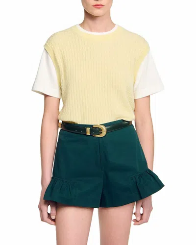 Sandro Hugues Sweater In Yellow
