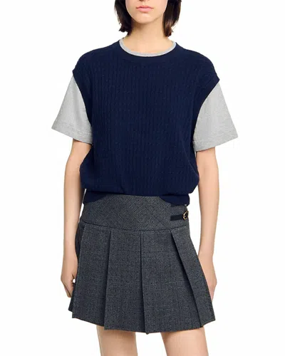Sandro Hugues Sweater In Blue