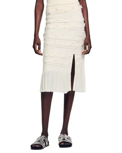 Sandro Imanie Skirt In White