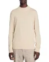Sandro Rice Wool Blend Crewneck Sweater In Off White/mastic