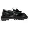 Sandro Tasseled Leather Loafers In Black