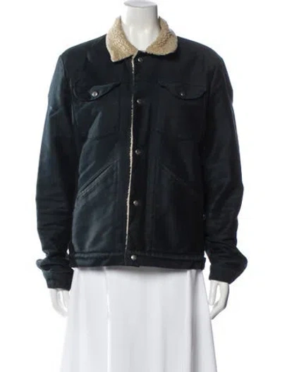 Pre-owned Sandro Jacket In Blue