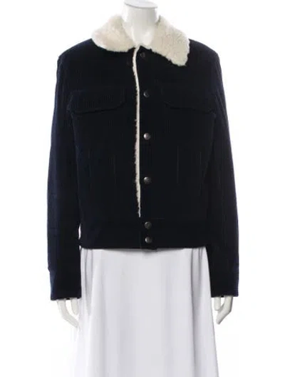 Pre-owned Sandro Jacket In Blue