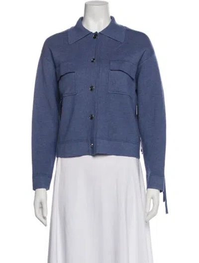 Pre-owned Sandro Jacket In Blue