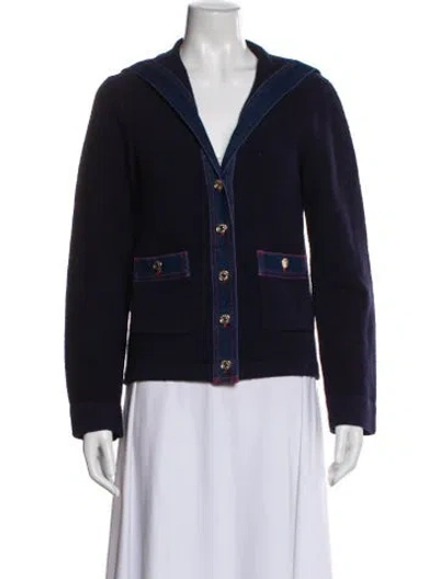 Pre-owned Sandro Jacket In Blue