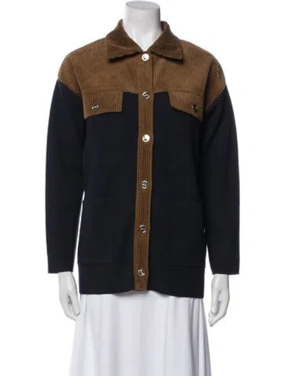 Pre-owned Sandro Jacket In Blue