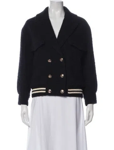 Pre-owned Sandro Jacket In Blue