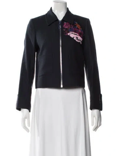 Pre-owned Sandro Jacket In Blue