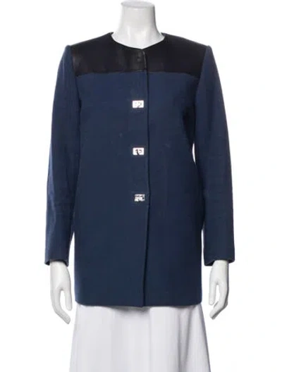 Pre-owned Sandro Jacket In Blue