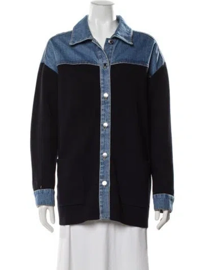 Pre-owned Sandro Jacket In Blue