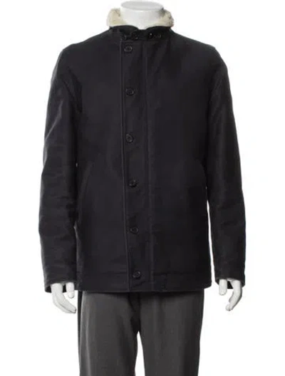 Pre-owned Sandro Jacket In Blue