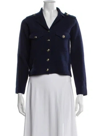 Pre-owned Sandro Jacket In Blue