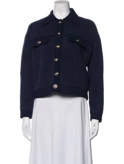 Pre-owned Sandro Jacket In Blue