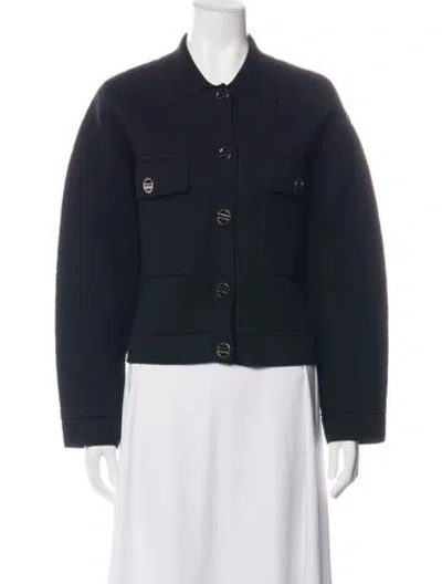 Pre-owned Sandro Jacket In Blue