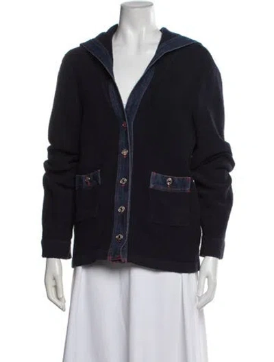 Pre-owned Sandro Jacket In Blue