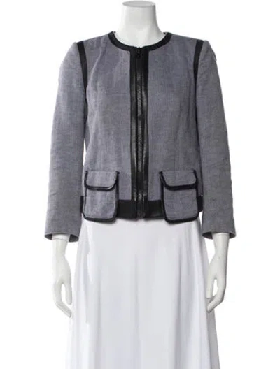 Pre-owned Sandro Jacket In Blue