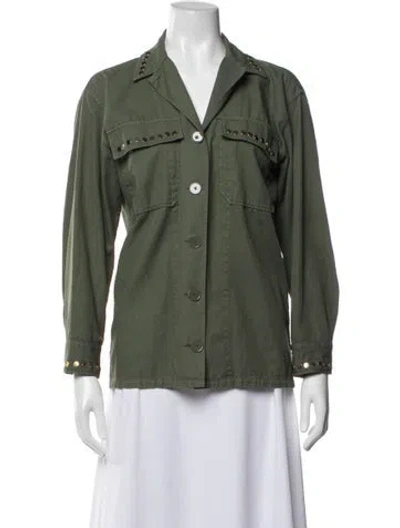 Pre-owned Sandro Jacket In Green