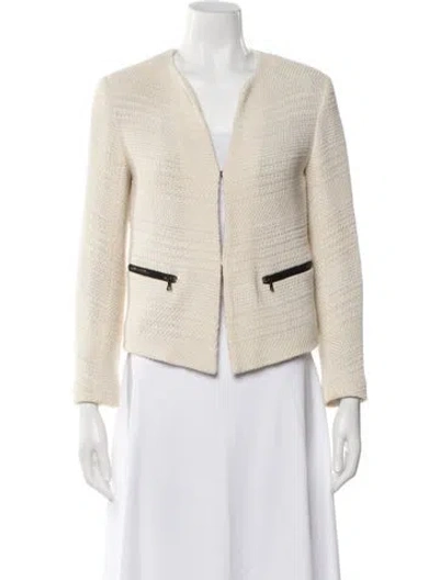 Pre-owned Sandro Jacket In Neutral