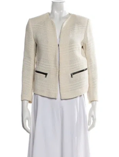 Pre-owned Sandro Jacket In Neutral