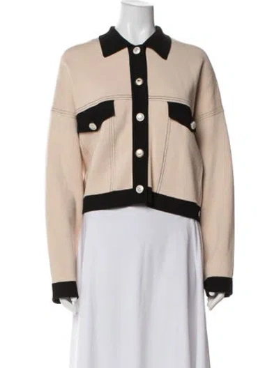 Pre-owned Sandro Jacket In Neutral