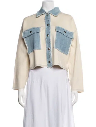 Pre-owned Sandro Jacket In Neutral