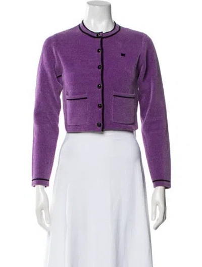 Pre-owned Sandro Jacket In Purple