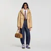 Sandro Jacket With Adjustable Waist In Brown