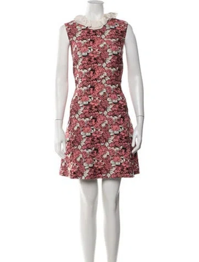 Pre-owned Sandro Jacquard Mini Dress In Multi