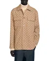 Sandro Square Cross Jacquard Overshirt In Multi