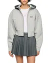 Sandro Jake Embroidered Hoodie In Gray