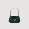Sandro Janet Bag In Certified Leather In Green