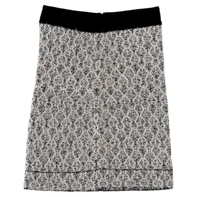Sandro Jazz Metallic Jacquard Knit Mini Skirt In Black Wool