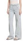 Sandro Jeans With Rhinestone Stripes In Light Bu Jean