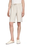 Sandro Jersey Bermuda Shorts In White