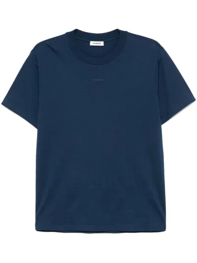 Sandro Jersey T-shirt In Blue