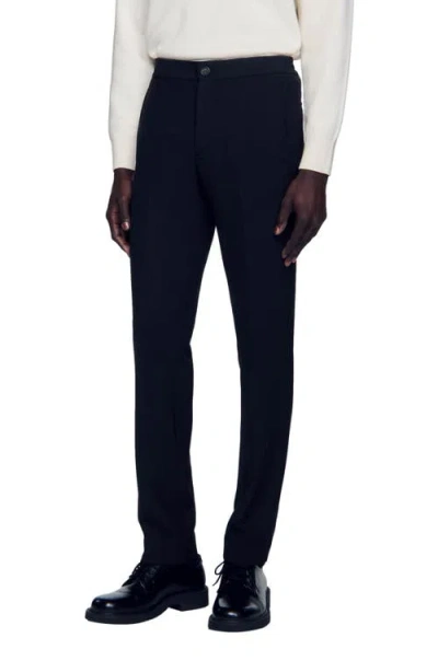 Sandro Tuxedo Pants In Black